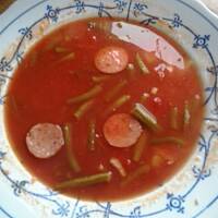 Zupa z fasola szparagowa (bohnensuppe)