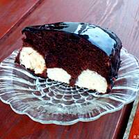 Murzynek z kulkami serowo-kokosowymi