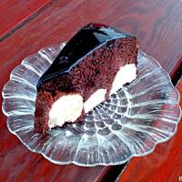 Murzynek z kulkami serowo-kokosowymi