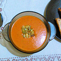 Zupa krem z pieczonej dyni i papryki wg M&Ł