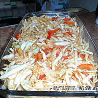 Wieprzowinka słodko-kwasno-ostra z kapustą