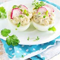 Jajka faszerowane pieczarkami...