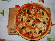 Fot. fersken, Pizza