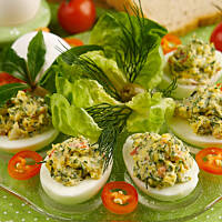 Jajka faszerowane koperkowo-serowe