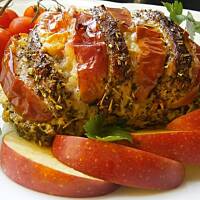 Schab pieczony z jabłkami