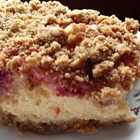 Sernik kremowy z malinami