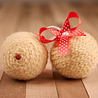 Bombki z wełny