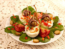 Fot. Wkn, Jajka faszerowane z anchois i szczypiorkiem