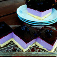 Jagodowy sernik na zimno