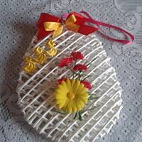 Wielkanocne wyroby z papierowej wikliny