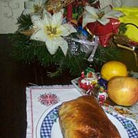 Placek drożdżowy  - z masą z białek i kakao