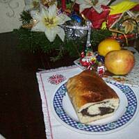 Placek drożdżowy  - z masą z białek i kakao