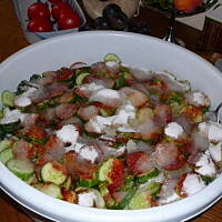 ogórki krojone z chilli