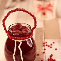 Malinowa słodka chwila z miodem