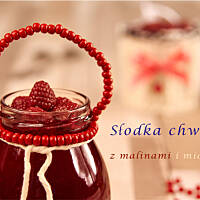 Malinowa słodka chwila z miodem