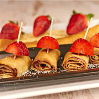 Naleśniki z czekoladą i truskawkami