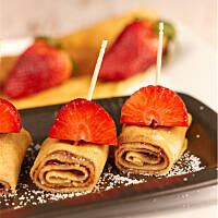 Naleśniki z czekoladą i truskawkami