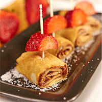 Naleśniki z czekoladą i truskawkami