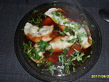 Fot. Miraska, Barszcz czerwony z pierogami z soczewicą