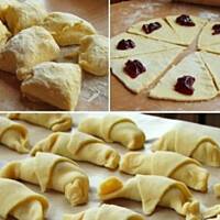 rogaliki z ciasta topionego...