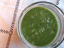 Fot. Wróbelek, Koktajl ze szpinaku, banana, jabłka i kiwi