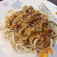 Dorsz w sosie z suszonych pomidorów