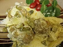 Fot. ekkore, Klopsiki drobiowe w sosie śmietanowo-serowym z karczochami