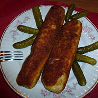 Krokiety ziemniaczane z farszem.