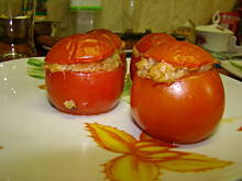 Fot. Wróbelek, Faszerowane pomidory mięskiem z rosołu
