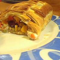 Szybki obiad - kurczak w cieście francuskim