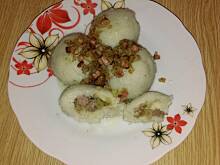 Fot. supermonica, Pyzy ziemniaczane z mięsem i cebulką