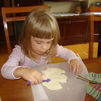 Jesienny liść z masy solnej.