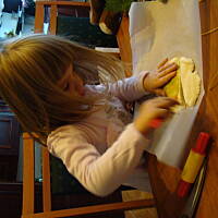 Jesienny liść z masy solnej.