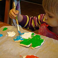 Jesienny liść z masy solnej.