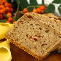 Chleb żytnio-pszenny na zakwasie z żurawiną