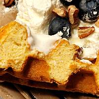 Gofry z mąki migdałowej 