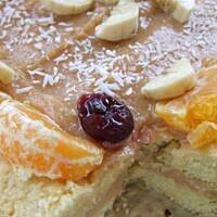 Mazurek bananowy z akcentem pomarańczowym