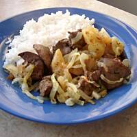 Wątróbka zapiekana z jabłkami