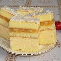 Ciasto z serem, jabłkami i masą brzoskwiniową