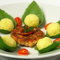 Kotlety z łososia z musztardą