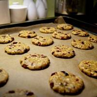 Pyszne owsiane ciasteczka z żurawiną