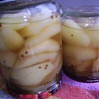 Gruszki marynowane z  kolendrą.