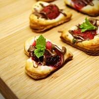 Malinowe serduszka z miętą