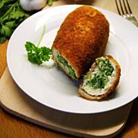 Roladki drobiowe ze szpinakiem i ricottą